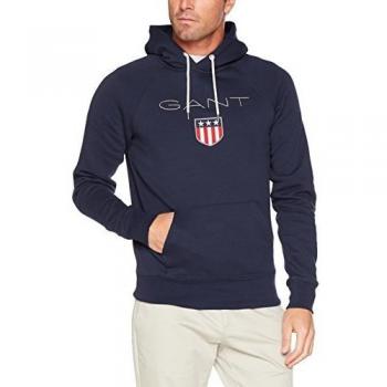 GANT Sweat À Capuche Shield, Bleu Nuit, S Homme