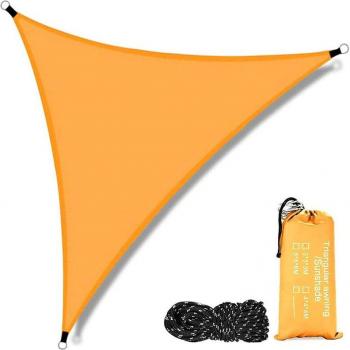 JN.SONGS Balkon‑Dreieckssonnenschutz – 95 % UV‑Blocker, wasserfest, 4 m x 4 m x 4 m, Orange