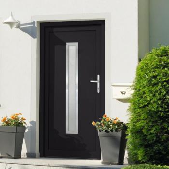 Anthracite PVC Entrance Door 108x200 cm