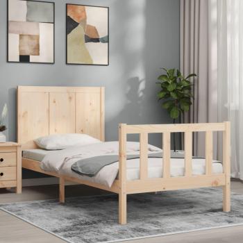 VidaXL Massivholzbett (Kopfteil vorhanden) – 100x200 cm