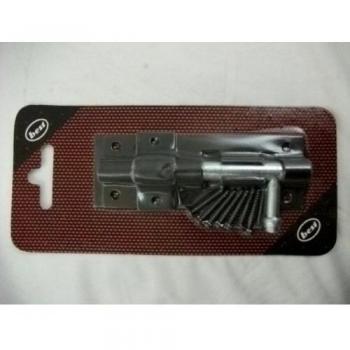 Heavy Duty Black Tower Bolt with Screws