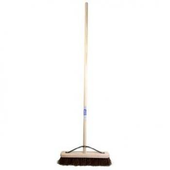 Faithfull Stiff Bassine Broom 450mm (18in) + Handle & Stay FAIBRBAS18H