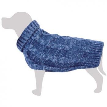 Pull en tricot pour animaux Arquivet bleu marbré