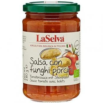 La Selva Bio Tomatensauce mit Steinpilzen, 280g Glas