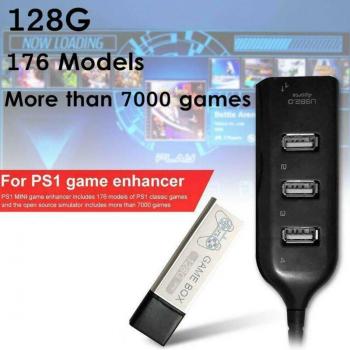 Paquete de Juegos 128G para Niños, 7000 Juegos y 176 Modelos para PS1 MINI