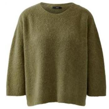Olivfarbener Ouí Pullover für Damen, Größe 34