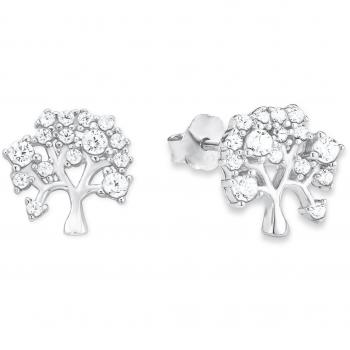 Pendientes de plata con circonita Amor