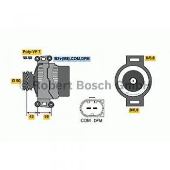 OPEL Vectra A CC J89 – Bosch Generator 0 986 047 710 (M68)