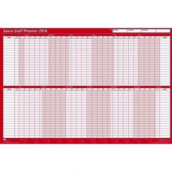Sasco 2018 Staff Planner 915 x 610 mm