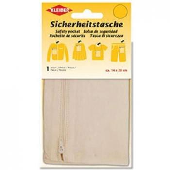 Kleiber Sicherheitstasche 14x20 cm ecru