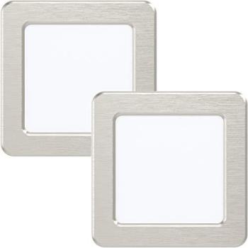 Classic Nickel 5.5W Built‑In Downlights (Pack of 2)