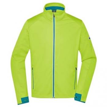 James & Nicholson Hochfunktionelle Softshelljacke für Männer, Hellgelb/Hellblau, Größe M