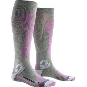 Chaussettes de ski Apani X-Socks femme (noir/gris/magnolia)