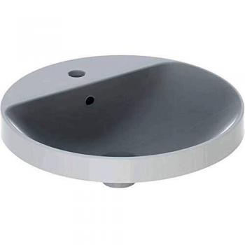 Keramag GmbH Geberit VariForm Einbauwaschtisch rund, 480mm, mit Hahnloch, mit Überlauf, Farbe: Weiß