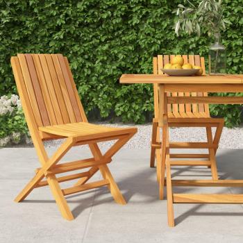 Chaises de jardin pliantes 2 pcs 47x47x89 cm bois massif teck 362757