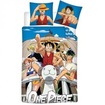 Réversible Parure de Lit One Piece – Luffy & Amis, 140x200 cm, 2 pièces