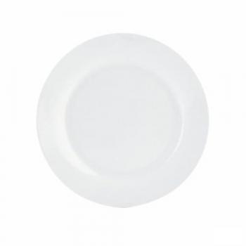Quid Basic Fladplatte Keramik Weiß (ø 27 cm) (12 Stück)