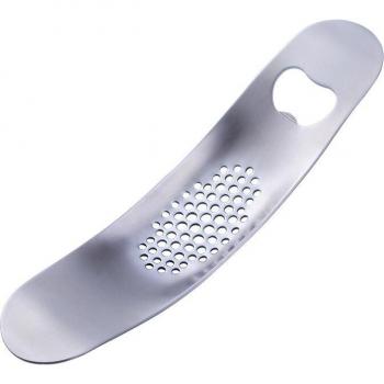 Single Piece Garlic Press – Stainless Steel Manual Squeeze Garlic Crusher