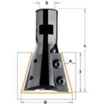Fresa para junta cola de milano 15° c/cuchillo Z2 S:M12x1 D:39.5x31.5 DX CMT 664.395.11