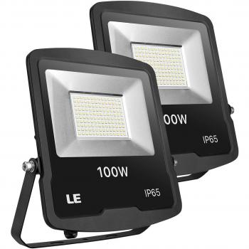 High-Output 100W Outdoor LED Flood Lights – 8k Lumen Pair
