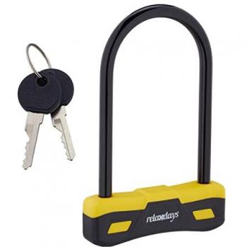 Lucchetto Nero Giallo per Bici Relaxdays