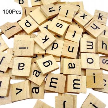 100 Bloques de Letras de Madera para Jugar y Aprender