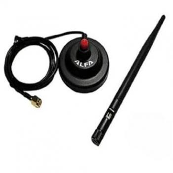Antenna da 2,4 GHz 5 dBi con base magnetica Alfa Network