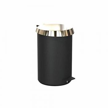 Frost Pedal Treteimer 350 – Schwarze Variante mit goldener Abdeckung