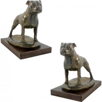 Figurina da Ufficio Staffordshire Bull Terrier Staffy Art‑Dog Marrone