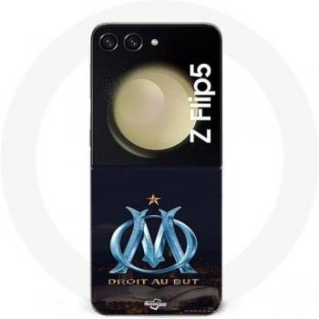 Samsung Galaxy Z Flip5 OM Stadionstijl Blauwe Gouden Behuizing