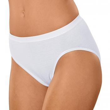 Comazo Schmale Damen Slips – 5 Stück, 1/65/1905/2, Webgummibund, Baumwoll-Stretch, Größe 46, 5X Weiß