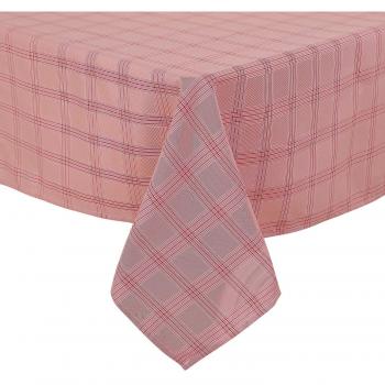 Nappe rouge à motif carré, imperméable, 130 × 280 cm – Deconovo