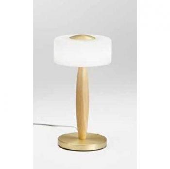 Luz Madera y Cristal Elea 29 cm