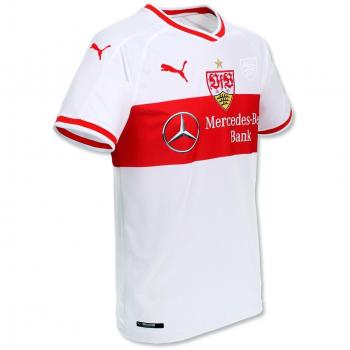 PUMA Herren Heimtrikot VfB Stuttgart – Sponsorweiß, Rhabarberrot – 5XL