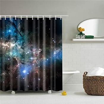 Tenda doccia arredo bagno pittura a olio 12 ganci 180x180 cm