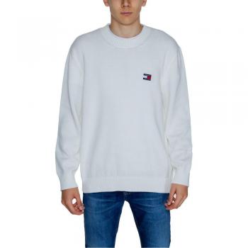Pull Tommy Hilfiger TJM REG BADGE DM0DM19191 blanc, T-shirt à manches longues