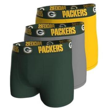 Herren NFL Boxershort 3er Pack – Gr. L – Green Bay Packers Design – Baumwolle/Elasthan