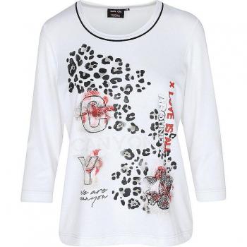 CANYON T-Shirt Damen Leo Print weiß Größe 44