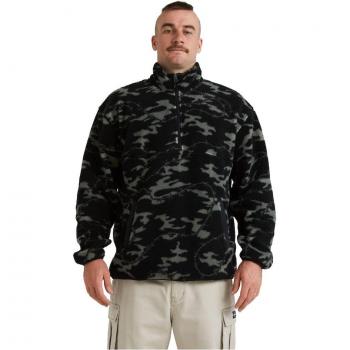 Quiksilver Mikey Zip Sherpa Fleece Pullover black