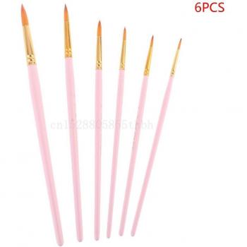 6Pcs Gouache Painting Brushes