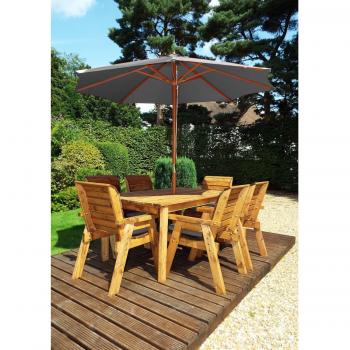 Grey Six Seater Outdoor Dining Set