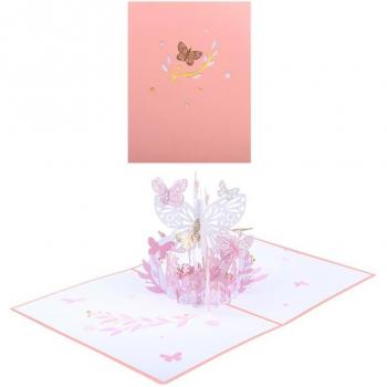 Pop-Up Butterfly Flower Basket Card
