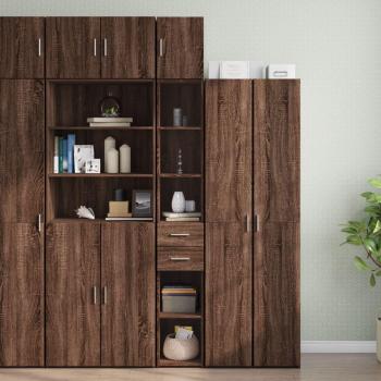 VidaXL Cabinet, Slim Storage, Brown Oak Finish, Engineered Wood, 30x42.5x225 cm