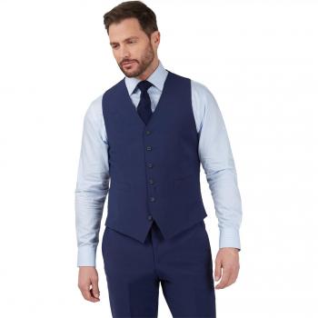 Jeff Banks Studio Navy Blue Performance Waistcoat