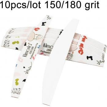 Nail File 100/180 Grit Wooden Two Sided (10 Pcs)