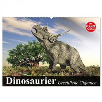 Dinosaurier. Urzeitliche Giganten (Wandkalender 2025 DIN A2 quer) CALVENDO Monatskalender