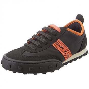 Zapatillas Unisex Art 1109 Cross Sky Negro-Naranja, Planas, con Cordones, Casual, Talla 37 EU