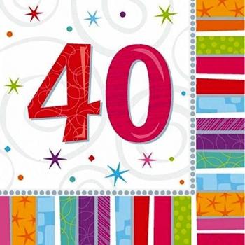 Servietten für 40. Geburtstag