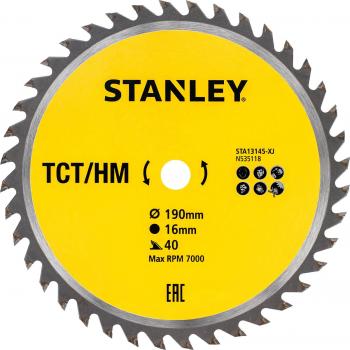 Stanley TCT Circular Saw Blade 216mm 40T