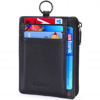 Kinzd Slim Leather RFID Blocking Card Holder